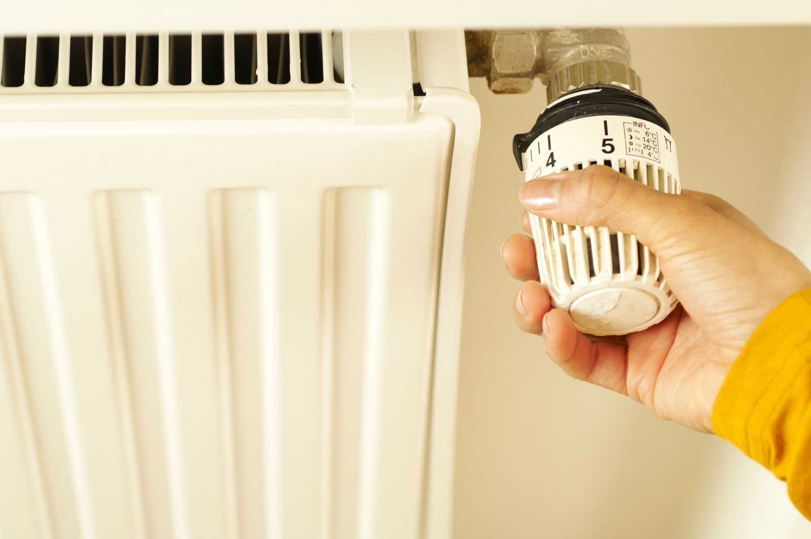 Nastavení termostatické hlavice na radiátoru